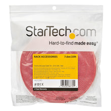 StarTech.com HKLP25RD serre-câbles Attache-câbles à crochets et à boucles Nylon Rouge 1 pièce(s) StarTech.com