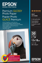 Epson Premium Glossy Photo Paper - 13x18cm - 30 Sheets papier photos Blanc Brillant premium Epson