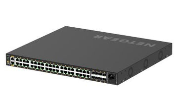 NETGEAR GSM4248P-100EUS commutateur réseau Géré L2/L3/L4 Gigabit Ethernet (10/100/1000) Connexion Ethernet, supportant l'alimentation via ce port (PoE) Noir Netgear
