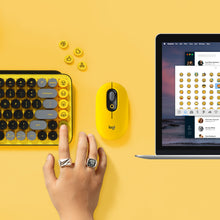 Logitech POP Keys Wireless Mechanical Keyboard With Emoji Keys clavier Bluetooth QWERTY Anglais Jaune Logitech