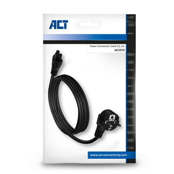 ACT AC3310 câble électrique Noir 2 m CEE7/7 Coupleur C5 ACT
