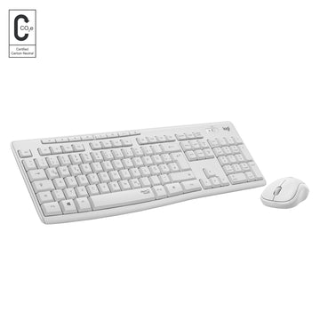 Logitech MK295 Silent Wireless Combo clavier Souris incluse RF sans fil QWERTY Anglais Blanc