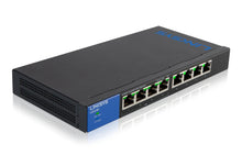 Linksys LGS108P Non-géré L2 Gigabit Ethernet (10/100/1000) Connexion Ethernet, supportant l'alimentation via ce port (PoE) Noir