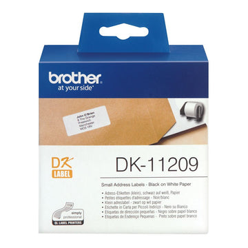 Brother DK-11209 ruban d'étiquette Noir sur blanc