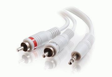 C2G 2m 3.5mm Male to 2 RCA-Type Male Audio Y-Cable - iPod câble audio 3,5mm 2 x RCA Blanc