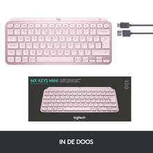 Logitech MX Keys Mini clavier RF sans fil + Bluetooth QWERTY Anglais Rose