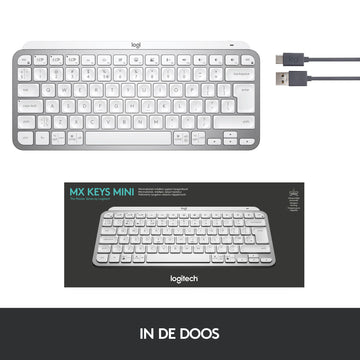 Logitech MX Keys Mini clavier RF sans fil + Bluetooth QWERTY Anglais Gris
