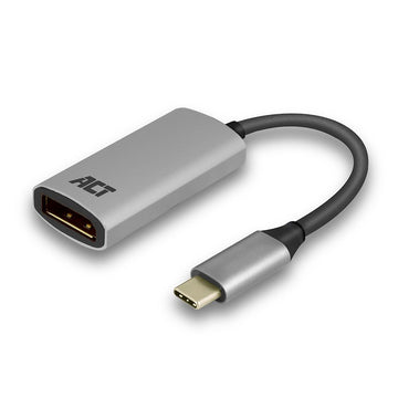 ACT AC7030 câble vidéo et adaptateur 0,15 m USB Type-C DisplayPort Gris ACT