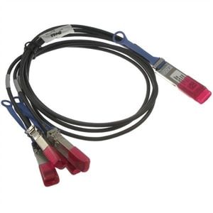 DELL QSFP28 - 4 x SFP28, 2 m câble de fibre optique 4x SFP28 Noir, Rouge