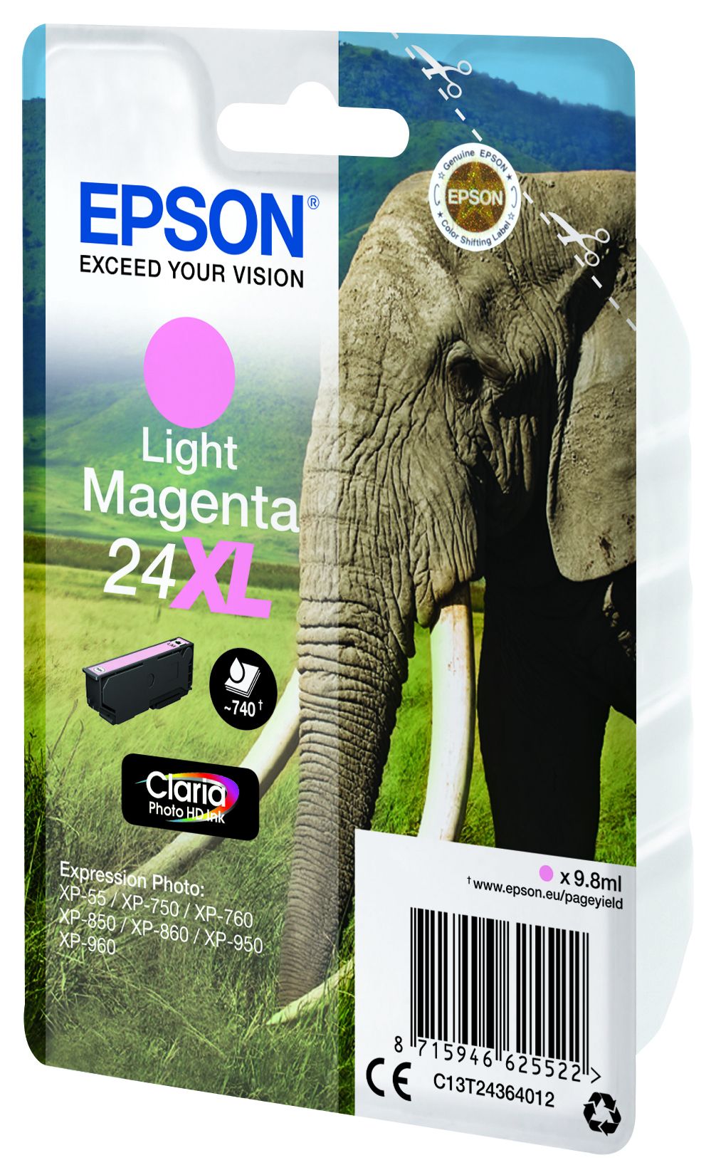 Epson Elephant C13T24364022 cartouche d'encre 1 pièce(s) Original Magenta clair Epson