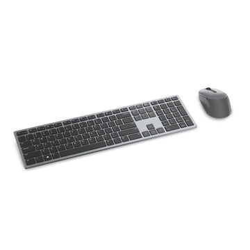 DELL KM7321W clavier Souris incluse RF sans fil + Bluetooth QWERTY US International Gris, Titane