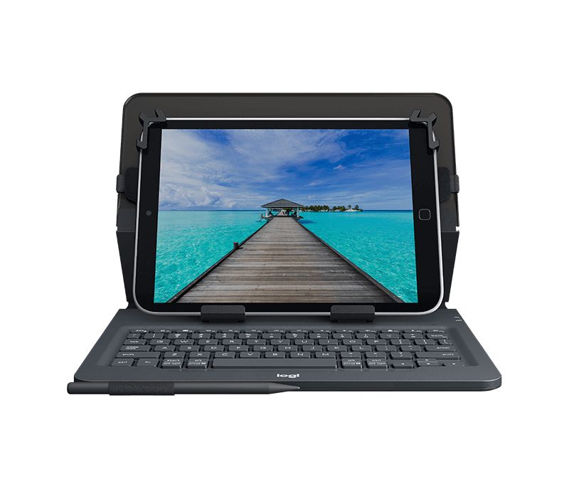 Logitech Universal Folio with integrated keyboard for 9-10 inch tablets Noir Bluetooth QWERTZ Suisse Logitech