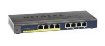 NETGEAR GS108PP Non-géré Gigabit Ethernet (10/100/1000) Connexion Ethernet, supportant l'alimentation via ce port (PoE) Noir Netgear