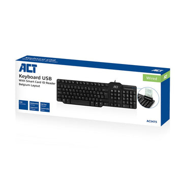 ACT AC5475 clavier USB AZERTY Belge Noir ACT