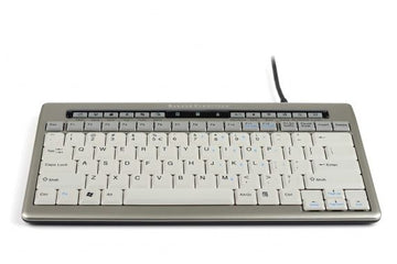 BakkerElkhuizen S-board 840 clavier USB QWERTZ Allemand Gris clair, Blanc