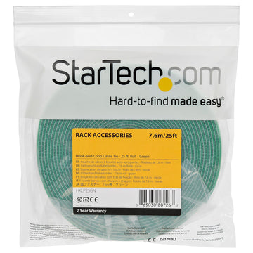 StarTech.com HKLP25GN serre-câbles Attache-câbles à crochets et à boucles Nylon Vert 1 pièce(s) StarTech.com