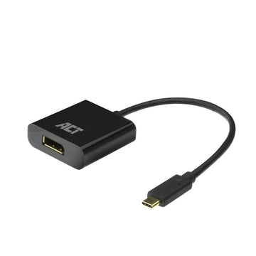 ACT AC7320 câble vidéo et adaptateur 0,15 m USB Type-C DisplayPort Noir ACT