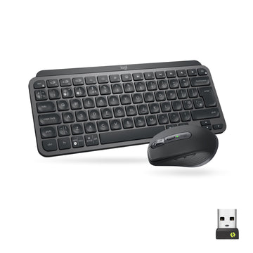 Logitech MX Keys Mini Combo for Business clavier Souris incluse RF sans fil + Bluetooth QWERTY US International Graphite