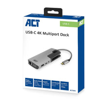 ACT AC7043 station d'accueil Avec fil USB 3.2 Gen 1 (3.1 Gen 1) Type-C Gris ACT