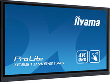iiyama TE5512MIS-B1AG Signage Display Panneau plat de signalisation numérique 139,7 cm (55") LED Wifi 400 cd/m² 4K Ultra HD Noir Écran tactile Intégré dans le processeur Android 11 16/7 iiyama