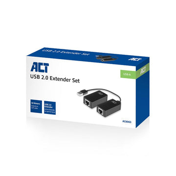 ACT AC6063 cable gender changer USB A RJ-45 Noir ACT