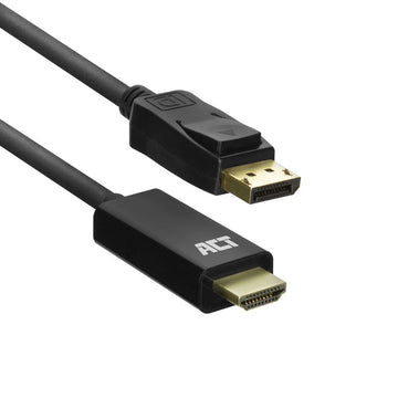 ACT AC7550 câble vidéo et adaptateur 1,8 m DisplayPort HDMI Type A (Standard) Noir ACT