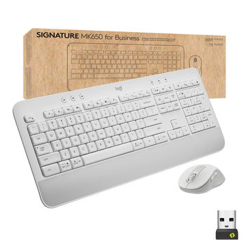 Logitech Signature MK650 Combo For Business clavier Souris incluse RF sans fil + Bluetooth QWERTZ Suisse Blanc Logitech
