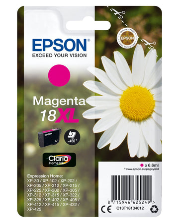 Epson Daisy C13T18134012 cartouche d'encre 1 pièce(s) Original Rendement élevé (XL) Magenta