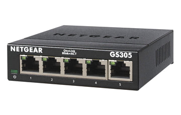NETGEAR GS305 Non-géré L2 Gigabit Ethernet (10/100/1000) Noir