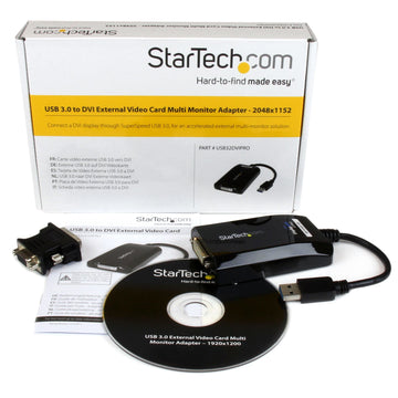 StarTech.com USB32DVIPRO adaptateur graphique USB 2048 x 1152 pixels Noir StarTech.com