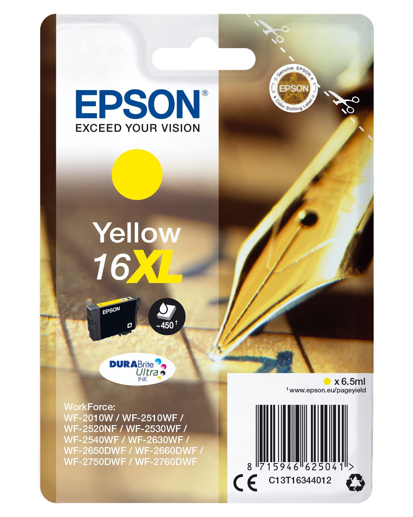 Epson Pen and crossword C13T16344012 cartouche d'encre 1 pièce(s) Original Rendement élevé (XL) Jaune Epson
