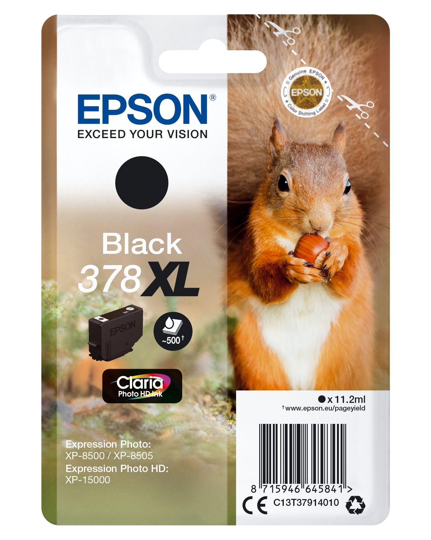 Epson Squirrel C13T37914010 cartouche d'encre 1 pièce(s) Original Rendement élevé (XL) Noir Epson