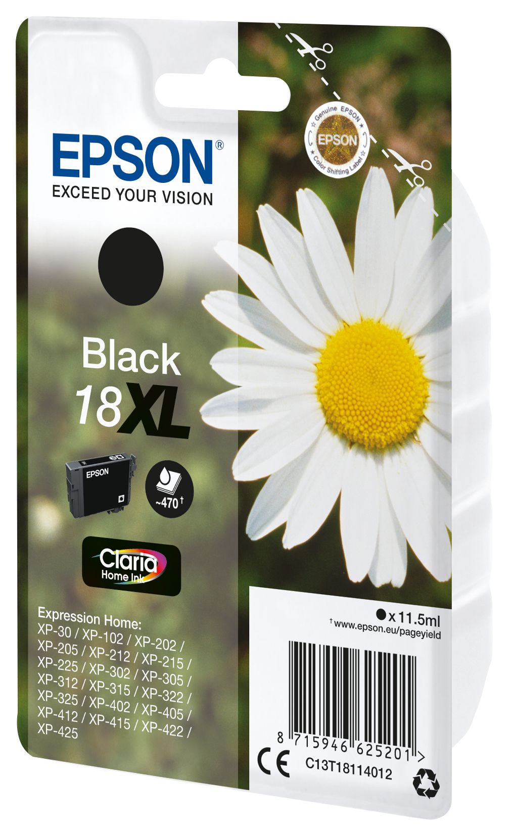 Epson Daisy C13T18114012 cartouche d'encre 1 pièce(s) Original Rendement élevé (XL) Noir Epson