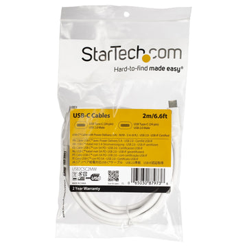 StarTech.com USB2C5C2MW câble USB 2 m USB 2.0 USB C Blanc