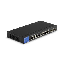 Linksys LGS310MPC Géré L3 Gigabit Ethernet (10/100/1000) Connexion Ethernet, supportant l'alimentation via ce port (PoE) Noir, Bleu