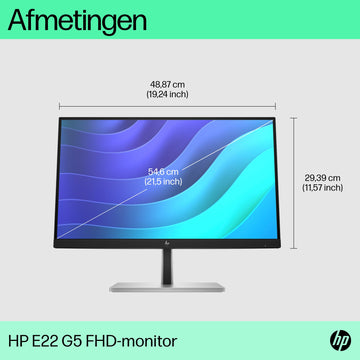 HP E-Series E22 G5 écran plat de PC 54,6 cm (21.5") 1920 x 1080 pixels Full HD LED Noir, Argent