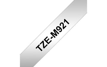Brother TZE-M921 ruban d'étiquette Noir sur fond métallique