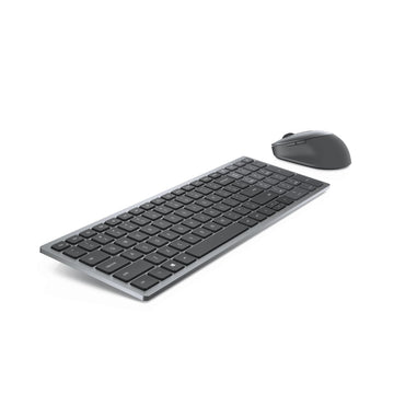 DELL KM7120W clavier Souris incluse RF sans fil + Bluetooth QWERTY Gris, Titane