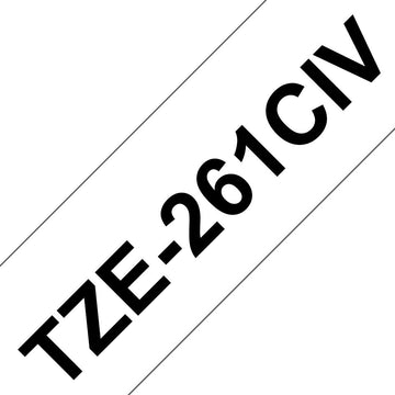 Brother TZE261CIV ruban d'étiquette Noir sur blanc