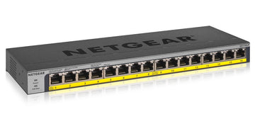 NETGEAR GS116LP Non-géré Gigabit Ethernet (10/100/1000) Connexion Ethernet, supportant l'alimentation via ce port (PoE) Noir Netgear