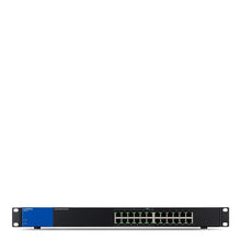 Linksys LGS124P Non-géré L2 Gigabit Ethernet (10/100/1000) Connexion Ethernet, supportant l'alimentation via ce port (PoE) 1U Noir