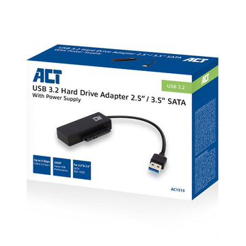 ACT AC1515 cable gender changer 2.5/3.5" SATA USB A Noir ACT