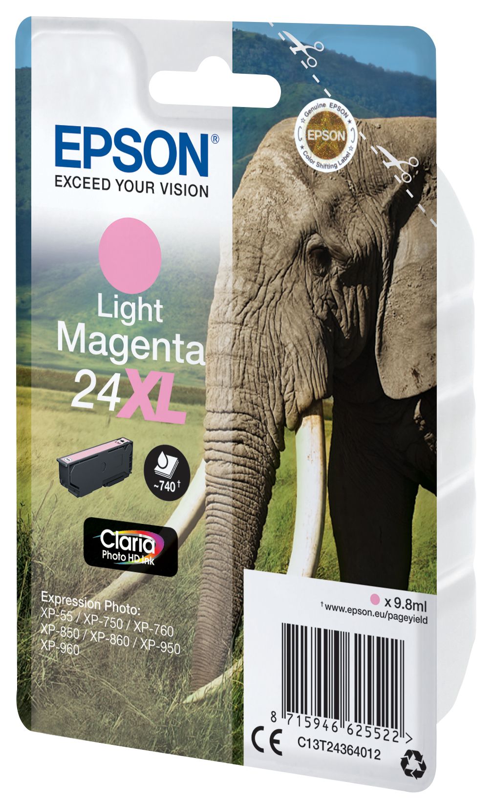 Epson Elephant C13T24364022 cartouche d'encre 1 pièce(s) Original Magenta clair Epson