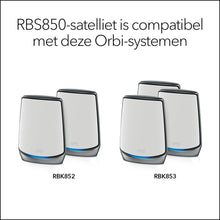 NETGEAR Orbi RBS850 AX6000 WiFi 6 Mesh Sattelite Tri-bande (2,4 GHz / 5 GHz / 5 GHz) Wi-Fi 6 (802.11ax) Gris, Blanc 4 Interne Netgear