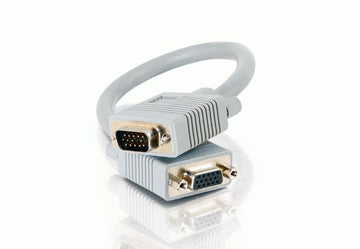 C2G 1m Monitor HD15 M/F cable câble VGA VGA (D-Sub) Gris