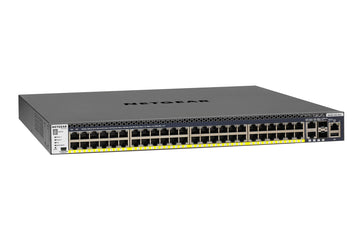 NETGEAR M4300-52G-PoE+ 550W PSU Géré L2/L3/L4 Gigabit Ethernet (10/100/1000) Connexion Ethernet, supportant l'alimentation via ce port (PoE) 1U Noir
