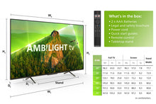 Philips 8100 series 75PUS8108/12 AMBILIGHT tv, Ultra HD LED, black, Smart TV, Pixel Precise Ultra HD, HDR(10+), Dolby Atmos/Vision 190,5 cm (75") 4K Ultra HD Wifi Noir 350 cd/m²