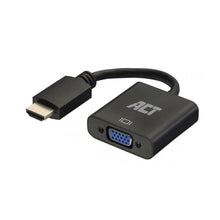 ACT AC7535 câble vidéo et adaptateur 0,23 m HDMI Type A (Standard) VGA (D-Sub) Noir ACT