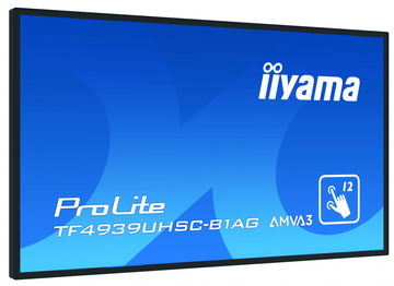 iiyama ProLite TF4939UHSC-B1AG écran plat de PC 124,5 cm (49") 3840 x 2160 pixels 4K Ultra HD LED Écran tactile Multi-utilisateur Noir