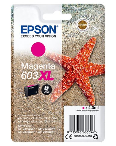 Epson C13T03A34010 cartouche d'encre 1 pièce(s) Original Rendement élevé (XL) Magenta Epson